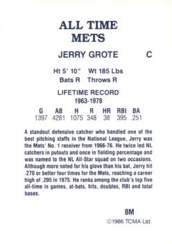 1986 TCMA All-Time New York Mets #8M Jerry Grote Back