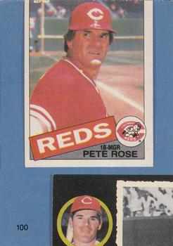 1985 Renata Galasso Pete Rose #100 Pete Rose Back