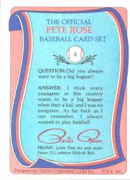 1985 Renata Galasso Pete Rose #4 Pete Rose Back