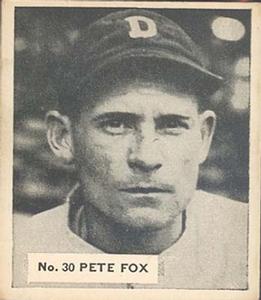1936 World Wide Gum (V355) #30 Pete Fox Front