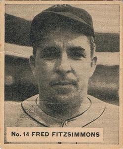 1936 World Wide Gum (V355) #14 Fred Fitzsimmons Front