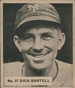 1936 World Wide Gum (V355) #37 Dick Bartell Front
