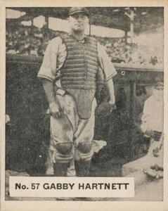 1936 World Wide Gum (V355) #57 Gabby Hartnett Front