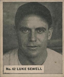 1936 World Wide Gum (V355) #62 Luke Sewell Front