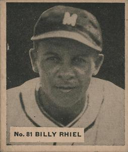 1936 World Wide Gum (V355) #81 Bill Rhiel Front