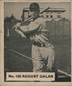 1936 World Wide Gum (V355) #106 Augie Galan Front