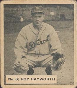 1936 World Wide Gum (V355) #50 Ray Hayworth Front