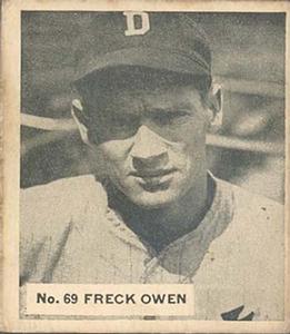 1936 World Wide Gum (V355) #69 Marvin Owen Front