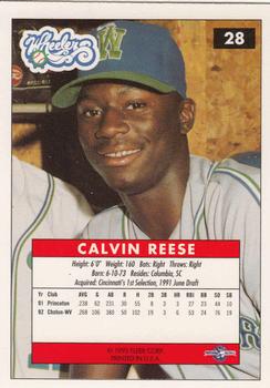 1992-93 Fleer Excel #28 Calvin Reese Back