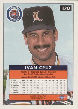 1992-93 Fleer Excel #170 Ivan Cruz Back