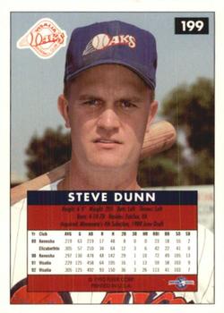 1992-93 Fleer Excel #199 Steve Dunn Back