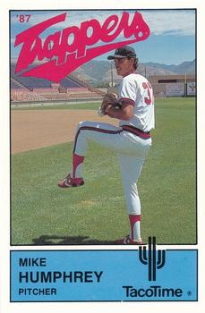 1987 TacoTime Salt Lake Trappers #16 Mike Humphrey Front