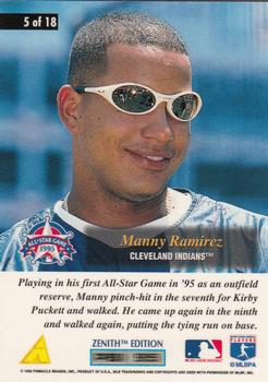 1995 Zenith - All-Star Salute #5 Manny Ramirez Back