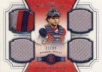2012 Topps Museum Collection - Primary Pieces Quad Relics #PPQR-IR Ivan Rodriguez Front