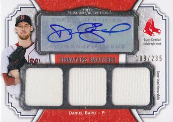 2012 Topps Museum Collection - Signature Swatches Triple Relic Autographs #SSATR-DB Daniel Bard Front