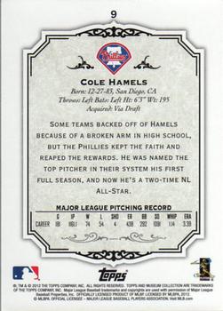 2012 Topps Museum Collection - Copper #9 Cole Hamels Back