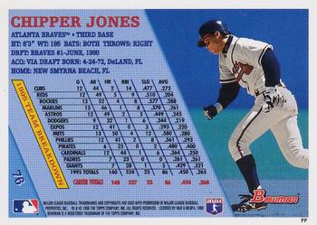 1996 Bowman #76 Chipper Jones Back