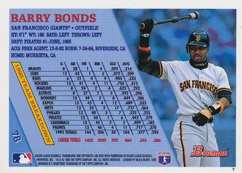 1996 Bowman #78 Barry Bonds Back
