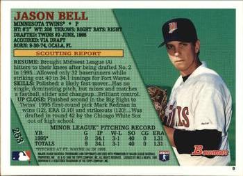 1996 Bowman #253 Jason Bell Back