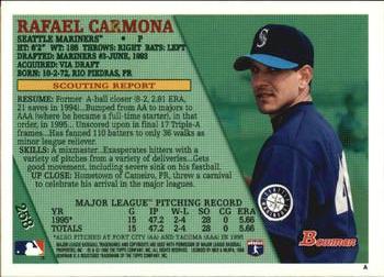 1996 Bowman #258 Rafael Carmona Back