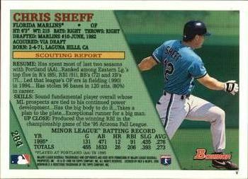 1996 Bowman #284 Chris Sheff Back