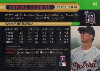 1996 Bowman's Best #69 Travis Fryman Back
