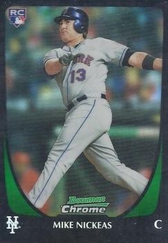 2011 Bowman Draft Picks & Prospects - Chrome Refractors #95 Mike Nickeas Front