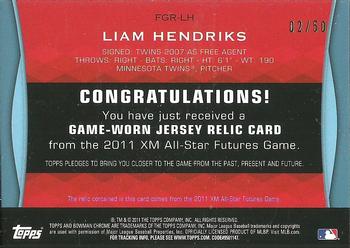 2011 Bowman Draft Picks & Prospects - Futures Game Relics Gold #FGR-LH Liam Hendriks Back