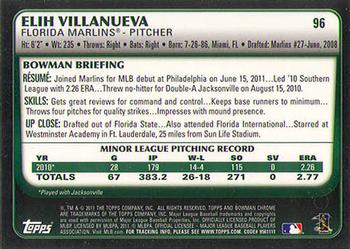 2011 Bowman Draft Picks & Prospects - Chrome #96 Elih Villanueva Back
