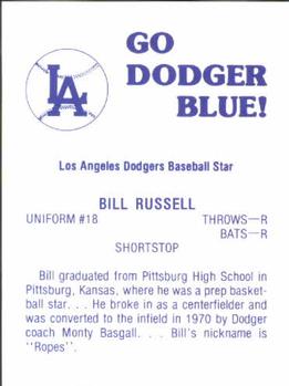 1979 Los Angeles Dodgers Go Dodger Blue! #NNO Bill Russell Back