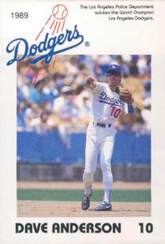 1989 Los Angeles Dodgers Police #NNO Dave Anderson Front