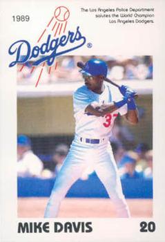 1989 Los Angeles Dodgers Police #NNO Mike Davis Front