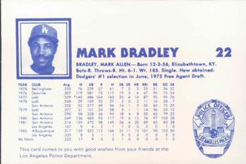 1983 Los Angeles Dodgers Police #NNO Mark Bradley Back
