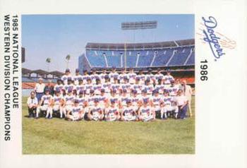 1986 Los Angeles Dodgers Police #NNO Dodgers Team Photo Front