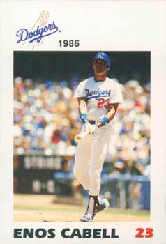 1986 Los Angeles Dodgers Police #NNO Enos Cabell Front
