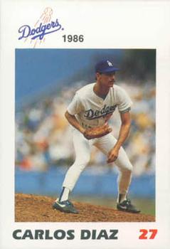 1986 Los Angeles Dodgers Police #NNO Carlos Diaz Front