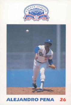 1987 Los Angeles Dodgers Police #18 Alejandro Pena Front