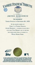 2008 Topps eTopps Allen & Ginter Yankee Tribute #3 Jackie Robinson Back