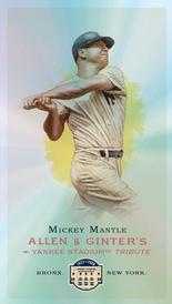 2008 Topps eTopps Allen & Ginter Yankee Tribute #7 Mickey Mantle Front