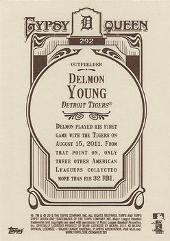 2012 Topps Gypsy Queen #292 Delmon Young Back