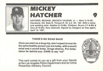 1988 Los Angeles Dodgers Police #NNO Mickey Hatcher Back