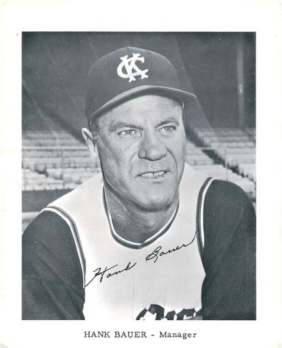 1962 Kansas City Athletics 4x5 Photos #NNO Hank Bauer Front