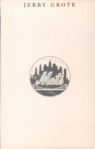 1967 B&E Color Advertising New York Mets Postcards #NNO Jerry Grote Back