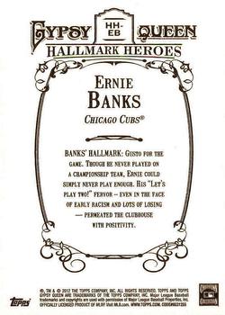2012 Topps Gypsy Queen - Hallmark Heroes #HH-EB Ernie Banks  Back