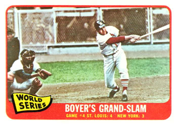 1965 Topps #135 World Series Game #4 - Boyer's Grand-Slam Front