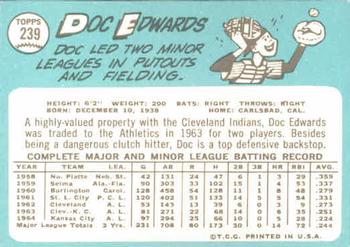 1965 Topps #239 Doc Edwards Back
