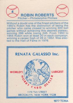 1977-84 Galasso Glossy Greats #4 Robin Roberts Back