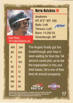 1998 Team Best #17 Norm Hutchins Back