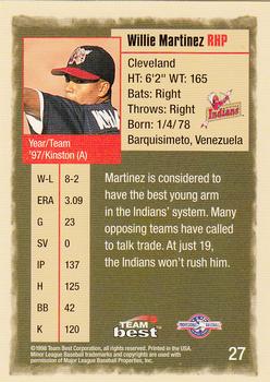1998 Team Best #27 Willie Martinez Back
