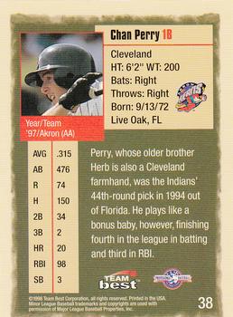 1998 Team Best #38 Chan Perry Back